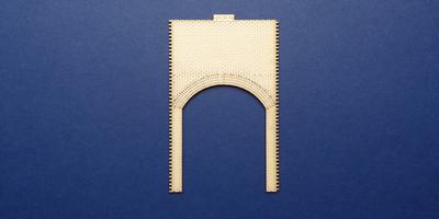 LCC 00-100 OO gauge retaining wall communication tunnel front